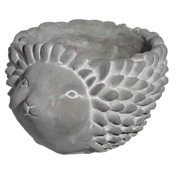 CHG CLASSIC HOME & GARDEN Large Natural Cement Hedgehog Planter