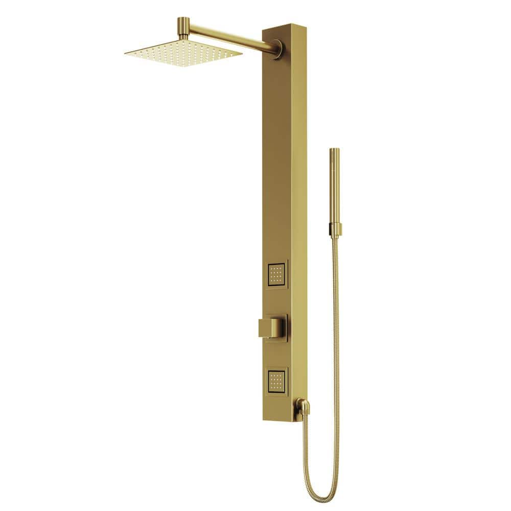 VIGO Orchid 39 in. H x 4 in. W 2-Jet Shower Panel System with