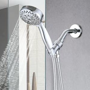 5-Spray Settings Wall Mounted Handheld Shower Head with 2.5 GPM, High Pressure Hand Shower in Chrome
