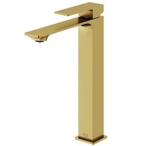 Dunn Single Handle Single-Hole Bathroom Vessel Faucet in Matte Brushed Gold
