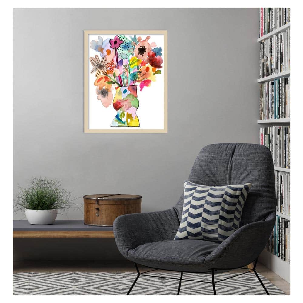 Linear Bouquet II Svelte Natural Framed Abstract Wall Art