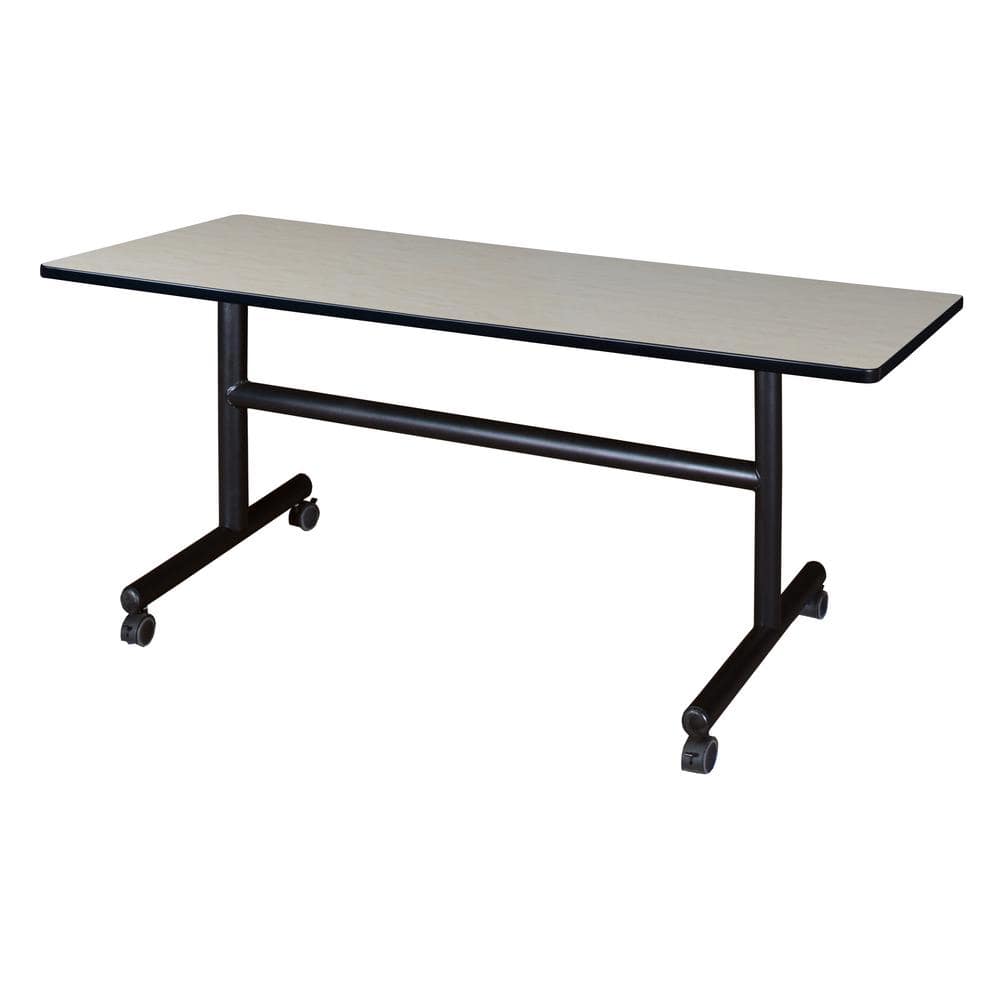 Regency Kobe Maple 60 in. W x 30 in. D Flip Top Mobile Training Table ...