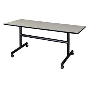 Kobe Maple 60 in. W x 30 in. D Flip Top Mobile Training Table