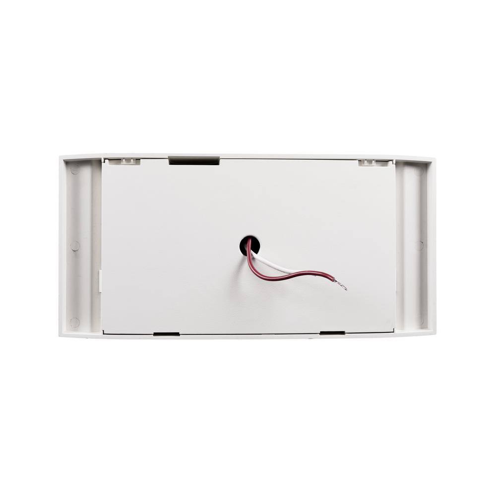 Compact White Adjustable Emergency LED Light Fixture