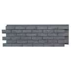 Brick Antique Gray 15.25 in. x 43.5 in. Polyurethane Faux Stone Siding Panel (4-Pack)