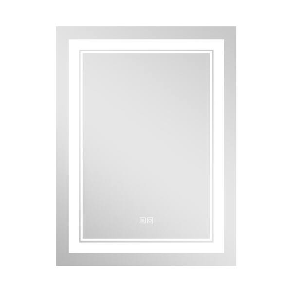 PexFix 24 in. x 32 in. Modern Rectangle Unframed Antifog Dimmable LED Vanity Mirror Lighted Bathroom Wall Mirror