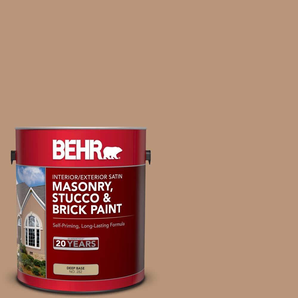 BEHR 1 gal. #N250-4 Artisan Crafts Satin Interior/Exterior Masonry, Stucco  and Brick Paint 28201 - The Home Depot