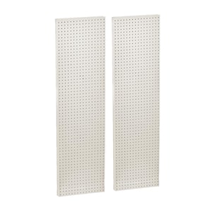 60 in. H x 16 in. W Pegboard White Styrene One Sided Panel (2-Pieces per Box)