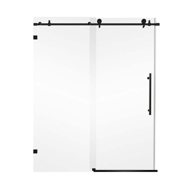 ANGELES HOME 5660 in. W x 74 in. H Sliding SemiFrameless Shower Door