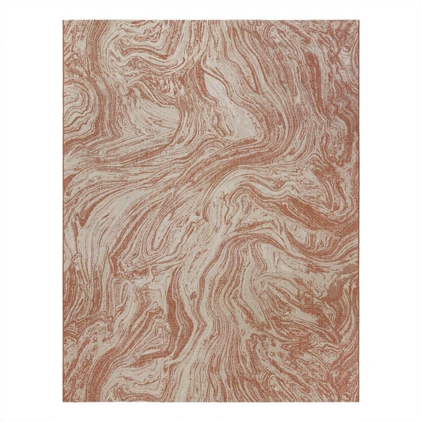 Gertmenian Paseo Casal Terra 9 ft. x 13 ft. Abstract Indoor/Outdoor Area Rug