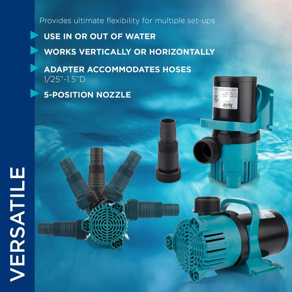 3000 GPH Teal Energy-Saving Outdoor Pump with Mesh Bag