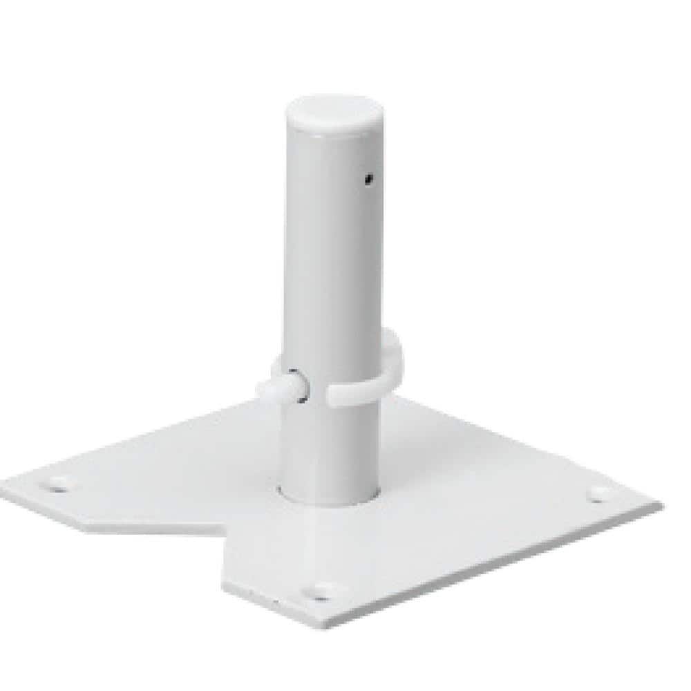 24" White Polymer Full Circle Revolving Lazy Susan
