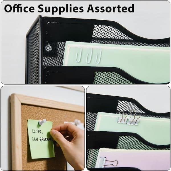 5 Pockets Mesh Wall Mounted Hanging File Folders, Mail Organizer