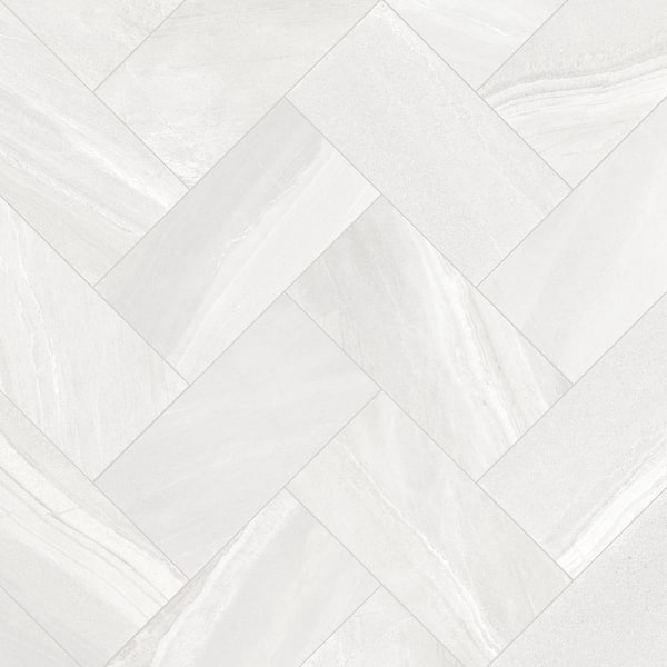 Seville White 12 in. x 24 in. Matte Porcelain Floor and Wall Tile (13.3 sq. ft./Case)