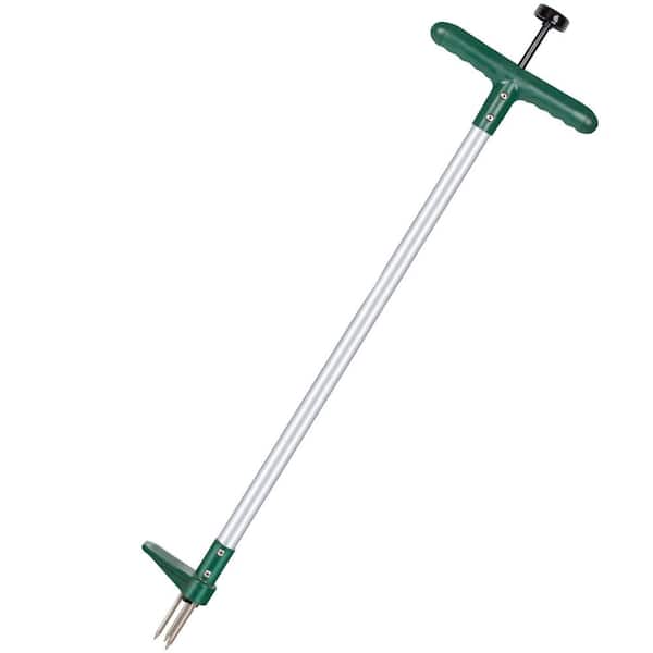 39 in. Weeder Stand Up Hand Tool Long Handle 3 Claw Garden Root Puller for Dandelion Grass Thistle Burdock