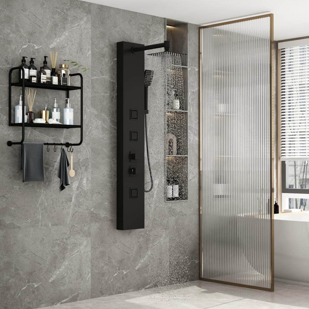 Kingdely 51.3 in. 3Jet Stainless Steel Shower Tower, Shower System