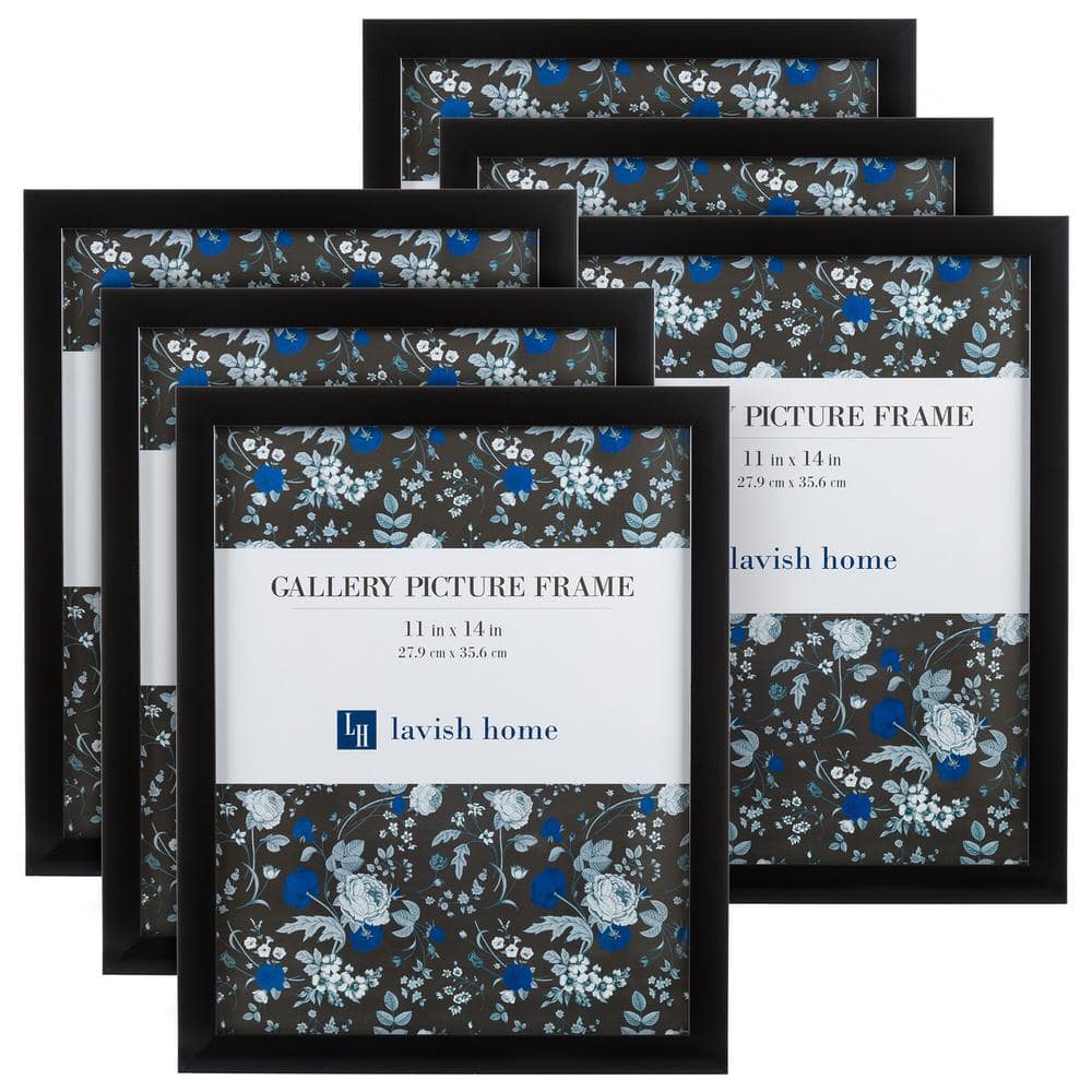 Lavish Home 12-Opening 4 in. x 6 in. Black Picture Frame Collage HW0200067  - The Home Depot