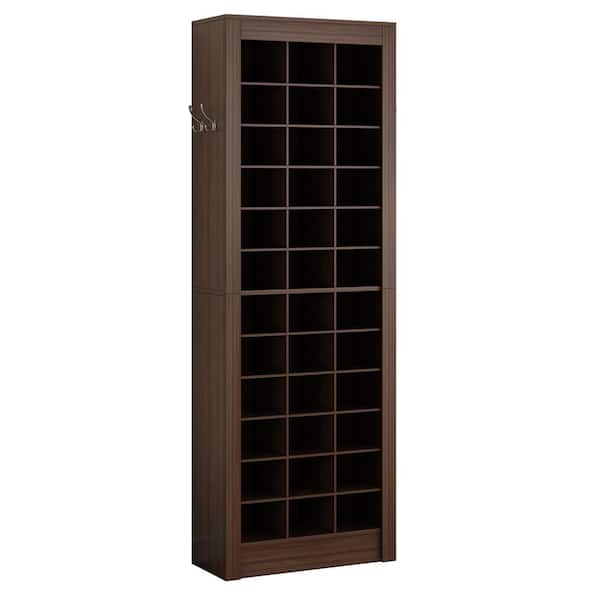Karl home 79.93 in. H 36-Pair Browm Shoe Rack