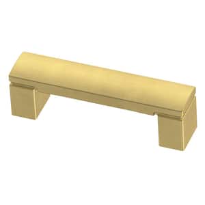 3 in. (76 mm) Center-to Center Simply Geometric Modern Gold Cabinet Drawer Pull