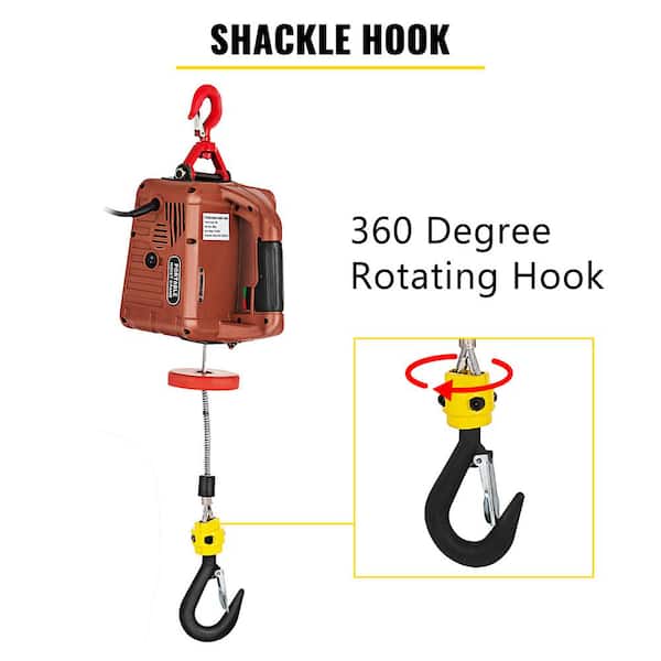 VEVOR Electric Hoist Winch 1102 lbs. Electric Hoist w/ wireless remote  control for Lifting Machinery Industry DDHL500KGTSLDGJ01V1 - The Home Depot