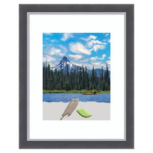 Eva Black Silver Thin Picture Frame Opening Size 11 x 14 in. (Matted To 8 x 10 in.)