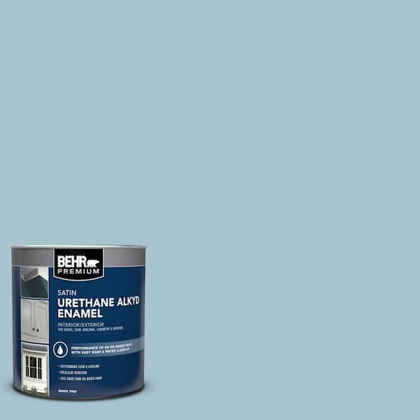 BEHR PREMIUM 1 qt. #550E-3 Viking Satin Enamel Urethane Alkyd Interior/Exterior Paint