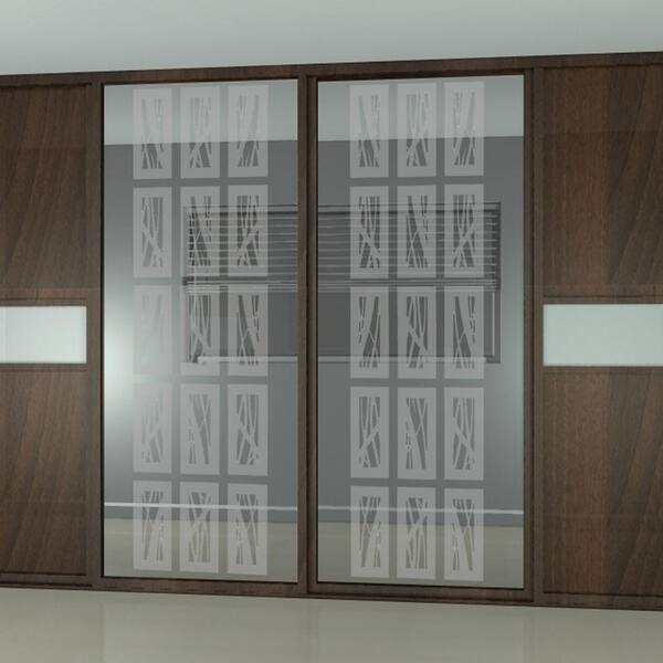 ETCHED Fx 14 in. x 50 in. Rococo Block Decorative Premium Etched Glass Window Film