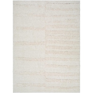 Maryland Shag Light Gray Abstract 5 ft. x 7 ft. Indoor Area Rug