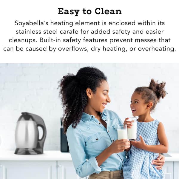 Tribest Soybella Black Stainless Steel Soy and Nutmilk Maker SB