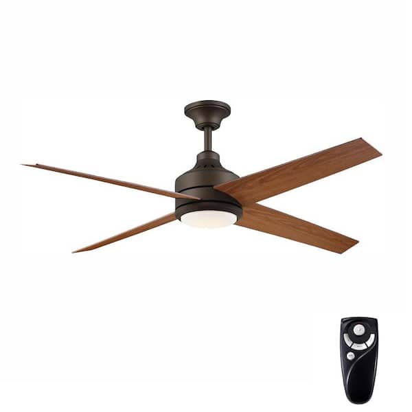 Home Decorators Collection Mercer 56 in. Integrated LED Indoor Oil Rubbed Bronze Ceiling Fan with Light Kit and Remote Control