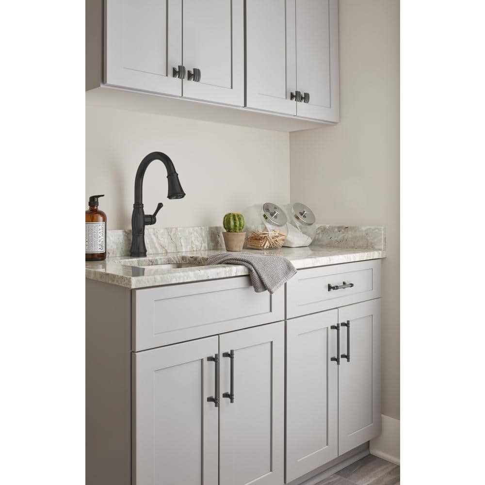 Matte Black Rectangular Modern Cabinet Knob with Mounting Hardware
