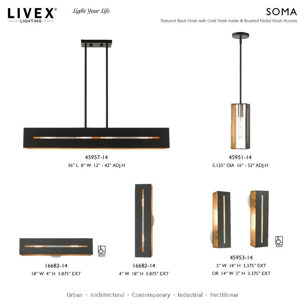 Urban Loft Textured Black and Brushed Nickel 1-Light Pendant