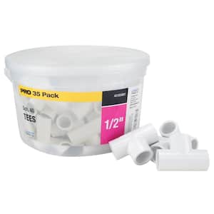 1/2 in. x 1/2 in. x 1/2 in. Sch. 40 PVC Tee Fitting (35-Pack)