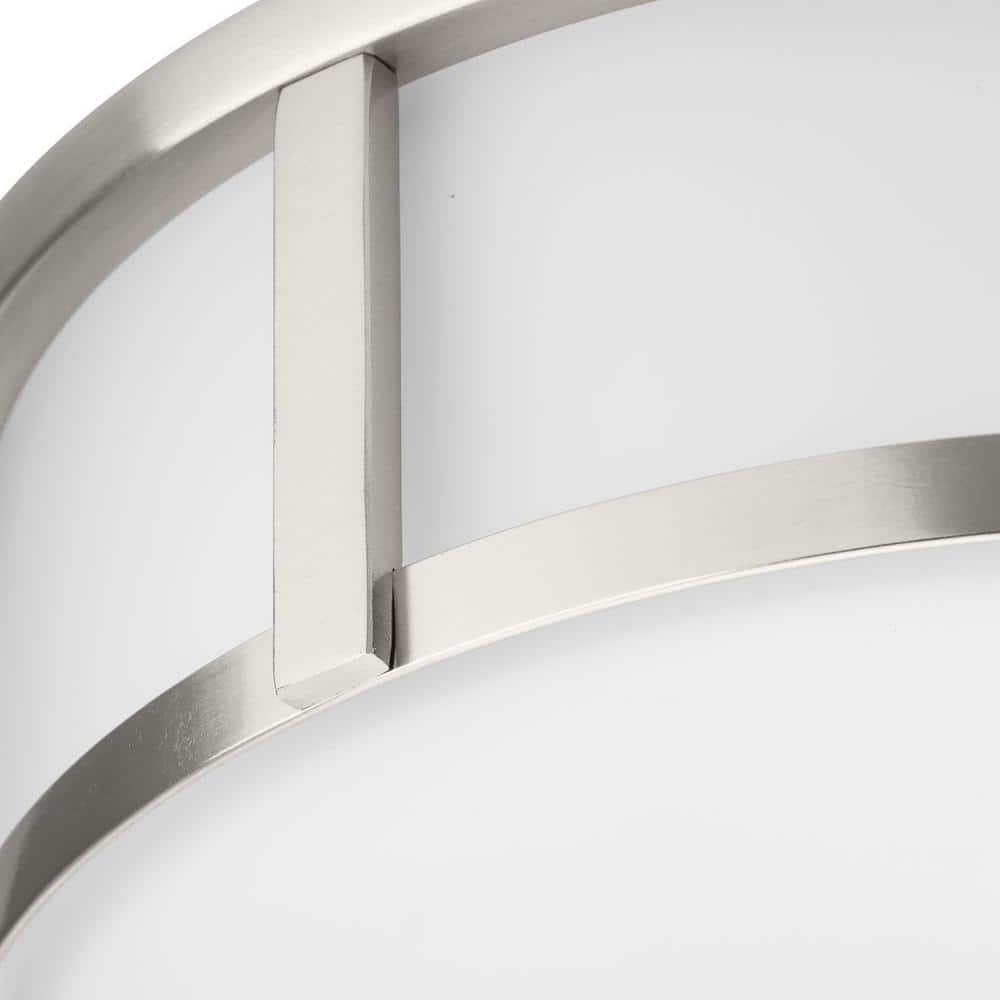 Gilliam Brushed Nickel 12.62" Drum Flush Mount Light