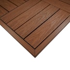 1/12 ft. x 1 ft. Quick Deck Composite Deck Tile Outside Corner Trim in Honduran Mahogany (2-Pieces/Box)