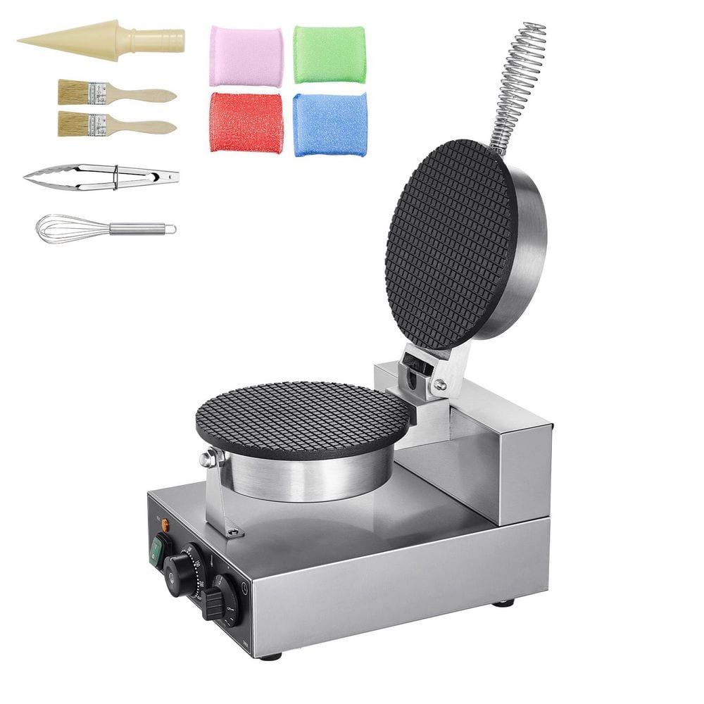 1230-Watt Single Waffle Silver Waffle Cone Commercial waffle maker, Non-Stick Stainless Steel Belgian Waffle Iron price history on PriceWatchPro