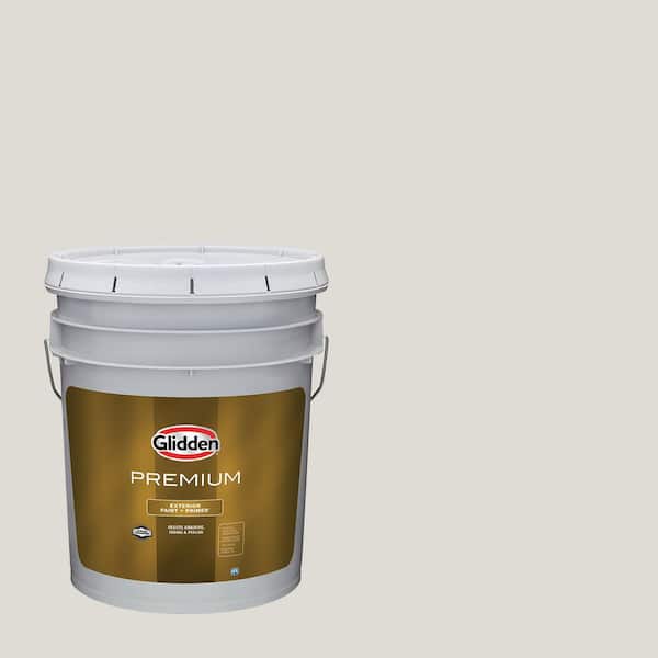 Glidden Premium 5 gal. PPG1006-2 Shark Semi-Gloss Exterior Latex Paint