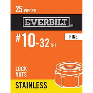 #10-32 Stainless Steel Nylon Lock Nut (25-Pack)
