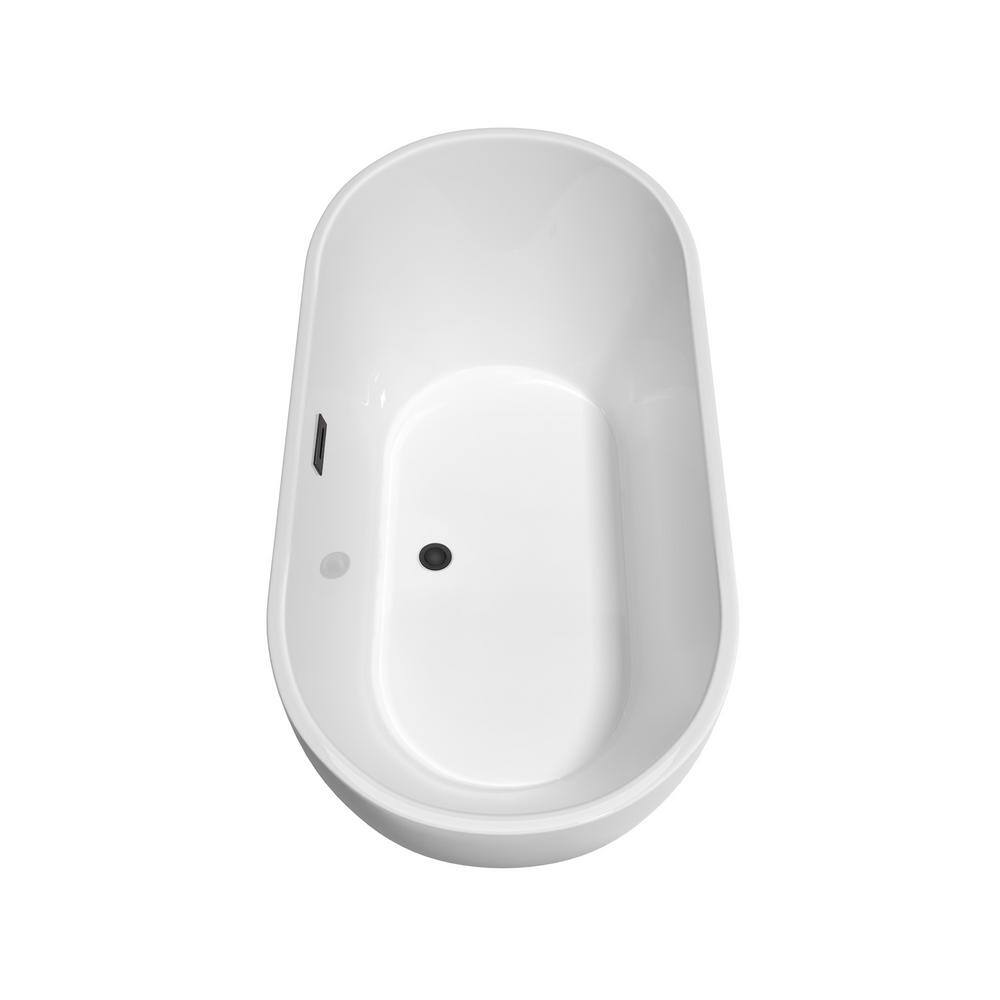Brooklyn 60'' White Acrylic Freestanding Soaking Bathtub