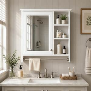 Zenith 48 in. x 29 in. x 4.25 in. Frameless Mirrored Tri-View