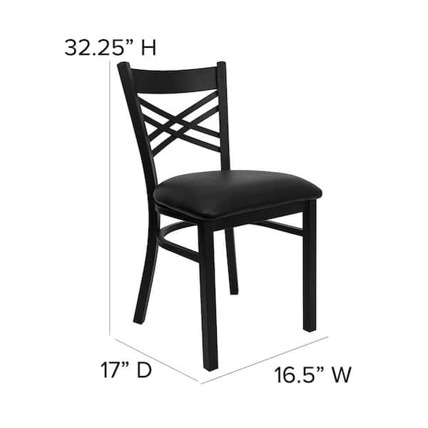 Flash Furniture Hercules Series Black X Back Metal Restaurant