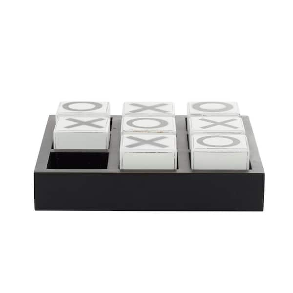 Tic Tac Toe Game - Black & Silver