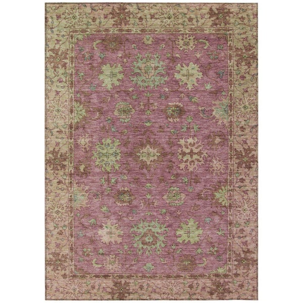 Chantille Machine Washable Indoor/Outdoor Abstract ACN2052 Pink 2 ft. 6 in. x 3 ft. 10 in. Area Rug