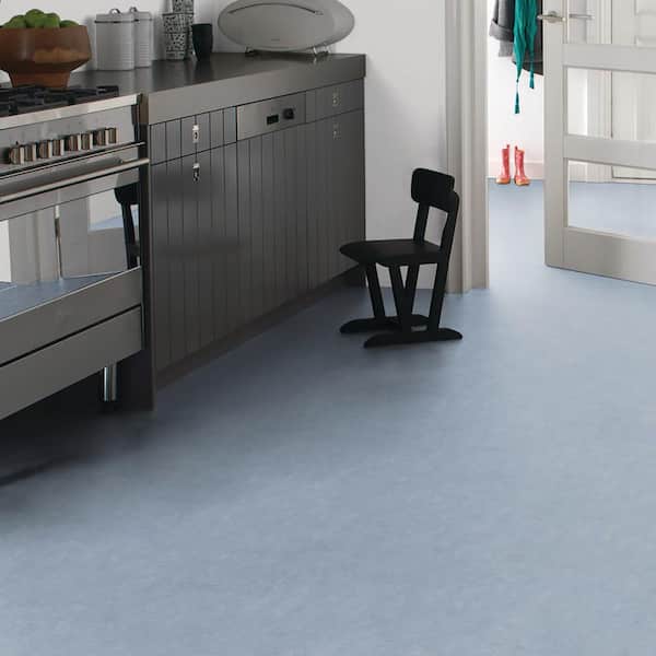 Forbo Flooring Systems Marmoleum Cinch Loc Seal Blue Heaven 10-mm T x 12-in W x 12-in L Waterproof Tile Look Laminate Flooring (6.78-sq ft / Carton)