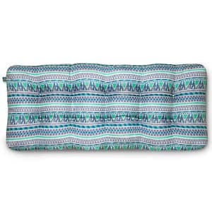 Duck Covers 42 in. W x 18 in. D x 5 in. Thick Rectangular Indoor/Outdoor Bench Cushion in Lilac Festival