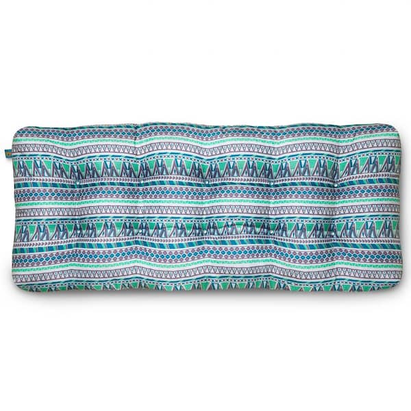 Classic Accessories Duck Covers 42 in. W x 18 in. D x 5 in. Thick Rectangular Indoor/Outdoor Bench Cushion in Lilac Festival