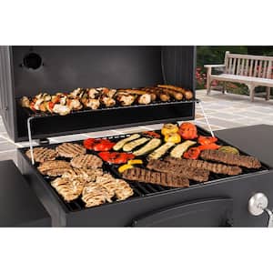 Heavy-Duty Large Charcoal Grill in Black