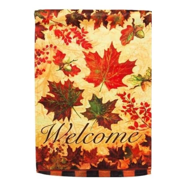 1 ft. x 1-1/2 ft. Fall Leaves Sublimated Garden Flag