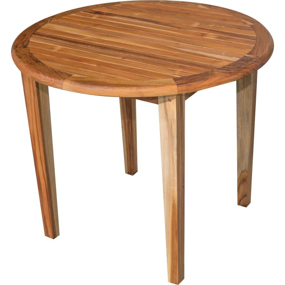 Oasis 36 in. D Soild Teak Indoor Outdoor Round Natural Teak Dining Table