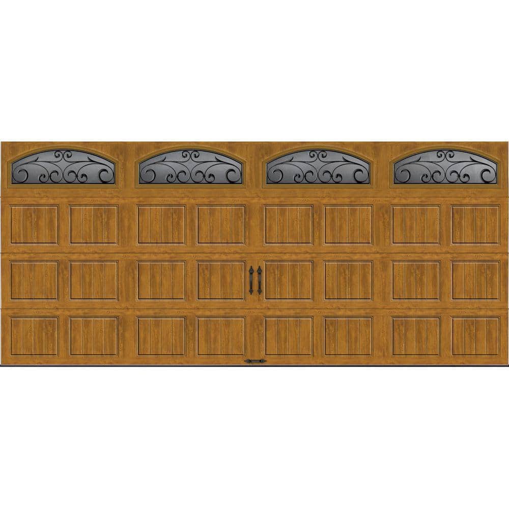 Gallery Steel Short Panel 16 ft x 7 ft Insulated 18.4 R-Value Wood Look Med